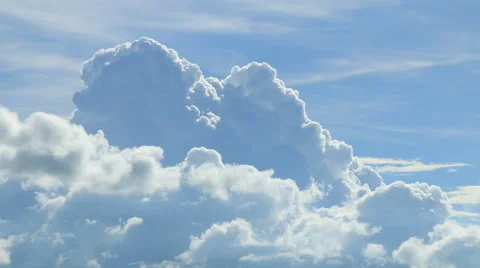 Time lapse of sky and clouds billowing. 4k clip. Stock Footage 41542983