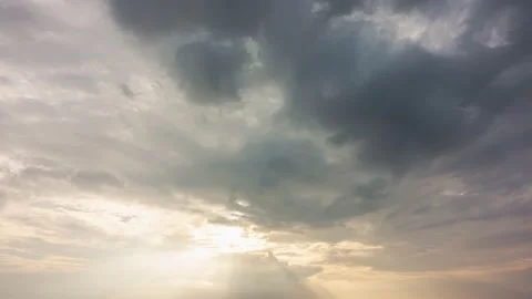 Time Lapse sky and Clouds flowing Amazing colorful clouds over sea Timelapse vid Stock Footage 168504913