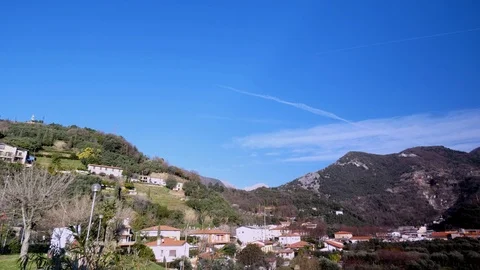 Time lapse in sky apuan mountains italy 4k Stock Footage 124271229