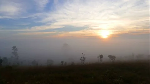 Time lapse of sky changing color Stock Footage 73078947