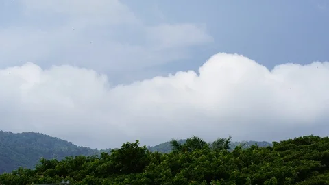Time lapse sky with cloud animated mover windy Stock Footage 124390608