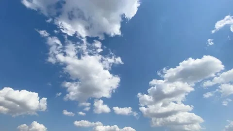 Time lapse of sky clouds in the day, beautiful blue sky white clouds Stock Footage 169011166
