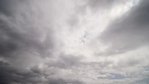 Time lapse sky with clouds during rain and thunderstorm Stock Footage 159657847
