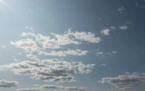 Time lapse of the sky with clouds in sunny weather Stock Footage 114010298