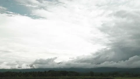 Time lapse sky is covered with cloud, overcast replace to bright after rain Stock Footage 198799447