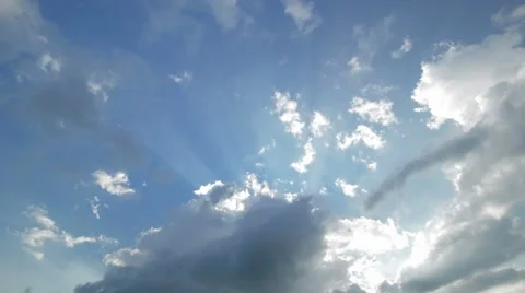 Time-lapse sky with highlighted clouds. Brightness from the sky. Stock Footage 64702959