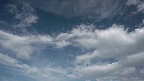 Time-lapse sky with highlighted clouds. Brightness from the sky. Stock Footage 94700197