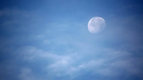 Time-lapse of sky with moon Stock Footage 32422586