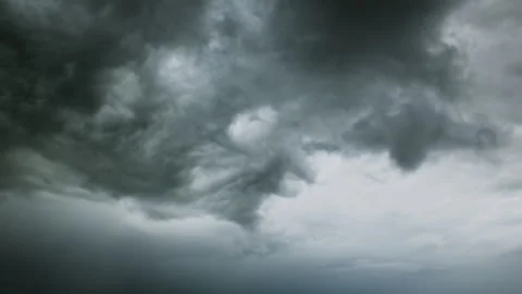 Time lapse of sky with storm clouds Stock Footage 338270554