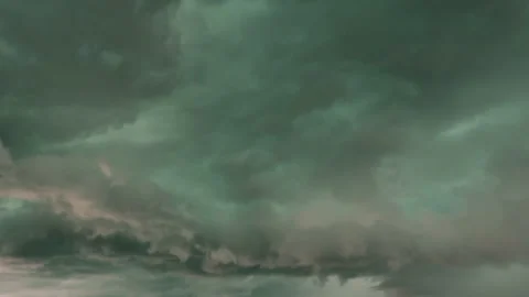 Time lapse of sky with storm clouds at sunset 스톡 동영상 338443836
