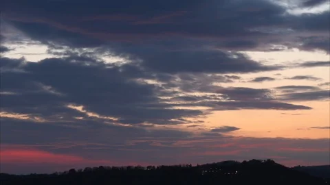 Time lapse sky in sunset Stock Footage 128447460