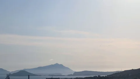 Time lapse sky in sunset Stock Footage 128447480