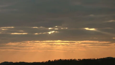 Time lapse sky in sunset Video stock 128447489