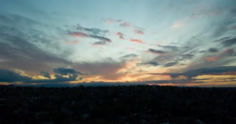 Time lapse of sky at sunset Stock Footage 165240263