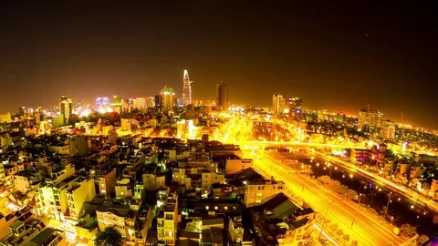 Time-lapse of the Skyline of Ho Chi Minh City 스톡 동영상 73839645