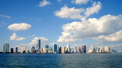 Time-lapse of the skyline of Miami. Stock Footage 52319794