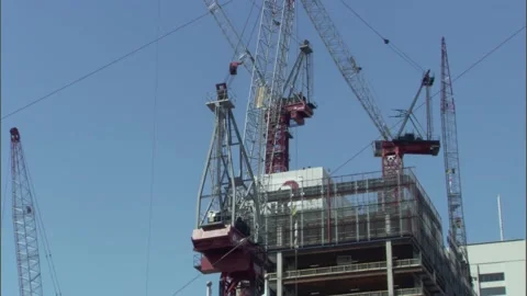 Time-lapse of Skyscraper Construction in Melbourne, Australia (2000) Stock Footage 276312556