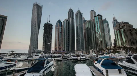 Time lapse skyscraper at Dubai Video stock 45918450