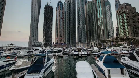 Time lapse skyscraper at Dubai Stock Footage 45918634