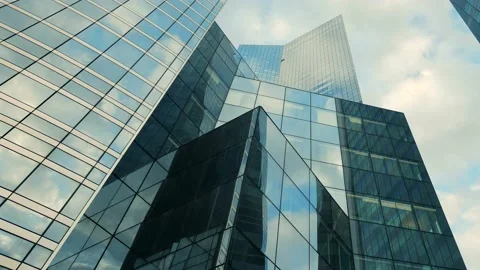 Time Lapse Skyscraper Office Buildings in Metropolis Finance Business District Stock Footage 148791326