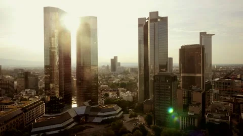Time Lapse Skyscraper Office Buildings in Metropolis Finance Business District 動画素材 148791356