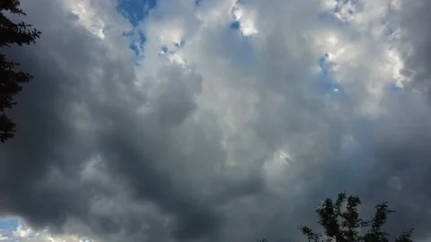 Time lapse slow clouds at 1/2 a second interval Stock Footage 155076913