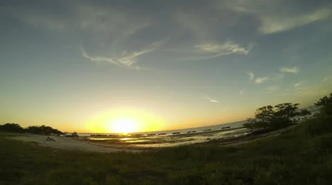 Time lapse slow Florida sunset Video stock 24975282
