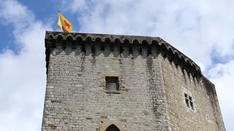 Time lapse of a small castle in the south of France 스톡 동영상 114850223