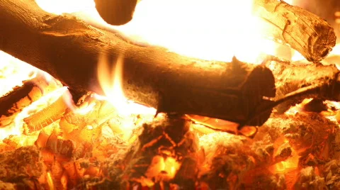 A time-lapse of a small fire burning Video stock 376291