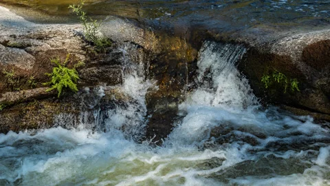 Time Lapse Small Riffle in Merced River, California. Stock Footage 280191043