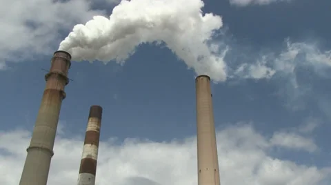 TIME LAPSE: Smokestacks Stock Footage 36567444