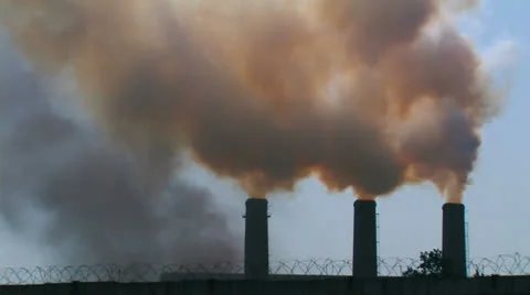 Time lapse of smoking chimneys. Stock Footage 27088201