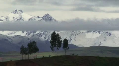 Time lapse of snow on the Andes Stock Footage