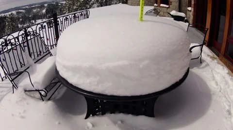 Time Lapse Snow Melting in Spring After Blizzard Stock Footage 54751642