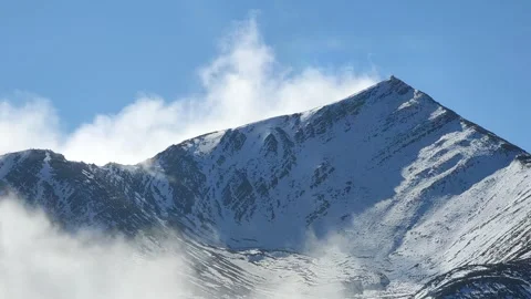 Time-lapse of snow mountains on the plateau Video stock 337985211