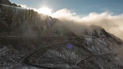 Time lapse snow mountains scene of Sichuan Balang mountain Stock Footage 131065518