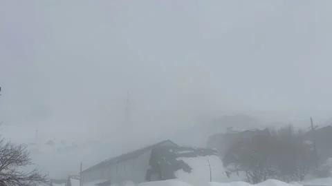 Time lapse snowstorm in the mountains Stock Footage 152486927