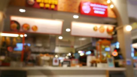 Time Lapse Soft Focus Food Hall Background Stock Footage 317229677