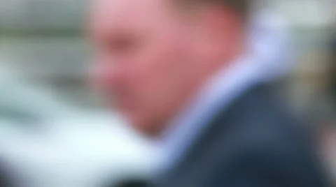 Time lapse of soft focus pedestrians sf tl 011 Stock Footage 35177545