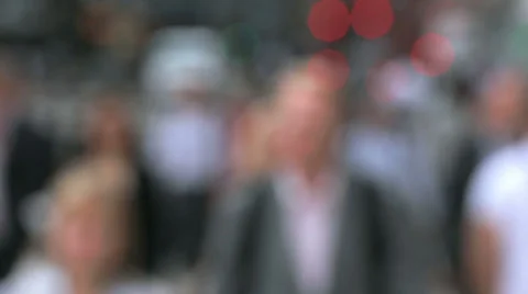 Time lapse of soft focus pedestrians sf tl 019 Stock Footage 35177674