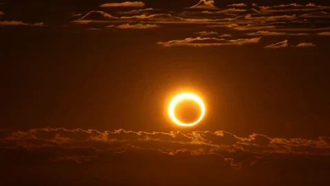 Time Lapse of a solar eclipse in Australia. Stock Footage 122737186