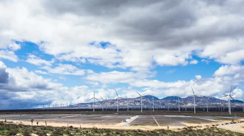 Time Lapse - Solar Panel with Wind Turbine Stock Footage 48431066