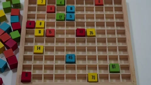 Time lapse of solving multiplication times tables Stock Footage 171622055