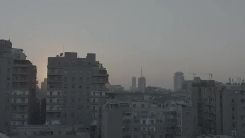 Time lapse for some buildings in Giza - Egypt 5 Ap. 2025 Stock Footage 310250722
