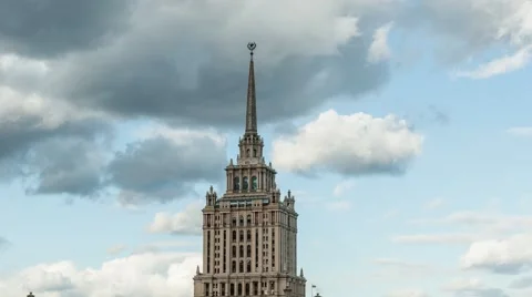 Time Lapse of Soviet Building Stock Footage 49385420
