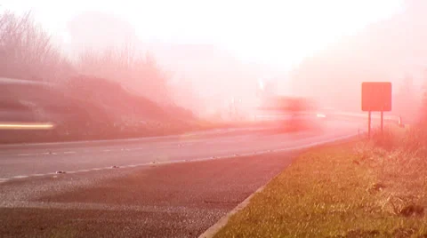 Time lapse of speeding traffic on uk motorway Vídeo Stock 32963223