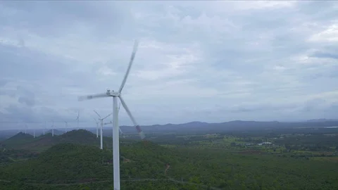 Time lapse of spinning windmills Vídeo Stock 117403418