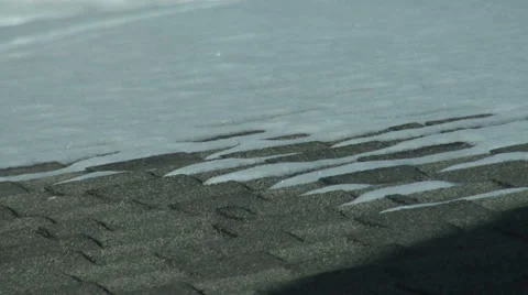 Time Lapse of Spring Snow Melting in Sun on a Roof 스톡 동영상 54732632