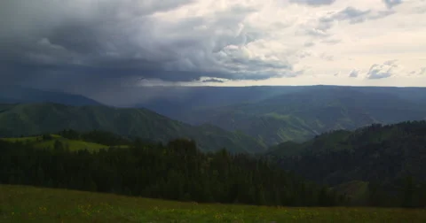Time-lapse of spring storm swirling over Hells Canyon from Graves Point Stock Footage 67925648