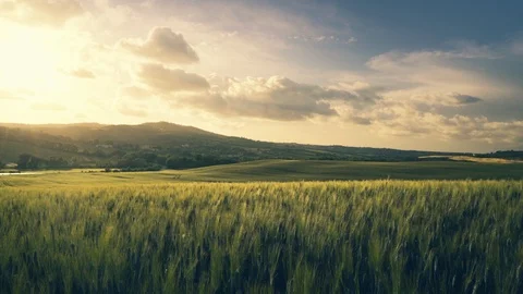 Time lapse, spring sunset in Tuscany, Italy Vídeo Stock 118235942
